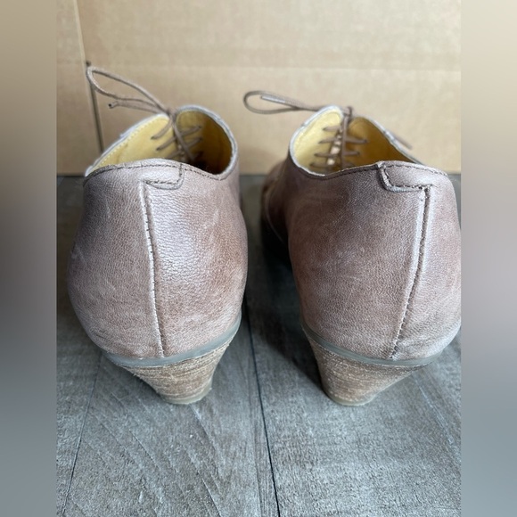 Brako Tan Leather Laces Fashion Ankle Boots Bootie Size 40 EUR - Picture 5 of 7